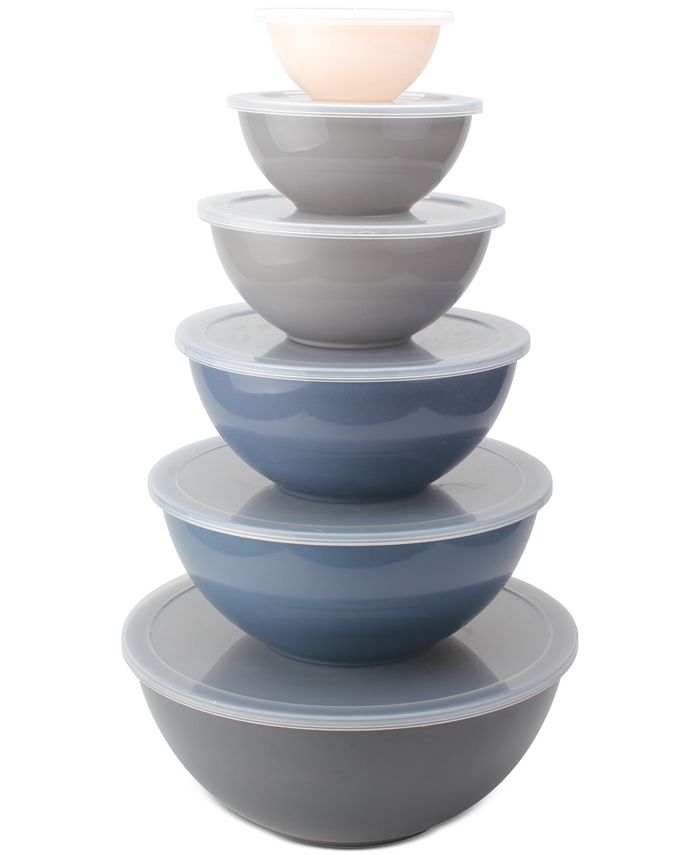 Enchante Cook With Color 12Pc. Mixing Bowl Set with Lids Macy's