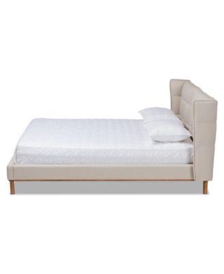 Gretchen Modern and Contemporary Queen Size Platform Wingback Bed
