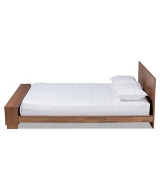 Regina Modern Full Size Platform Storage Bed with Built-in Shelves