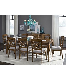 Highland Rectangle Dining Table 9-Pc. (Rectangle Table & 8 Side Chair), Created for Macy's