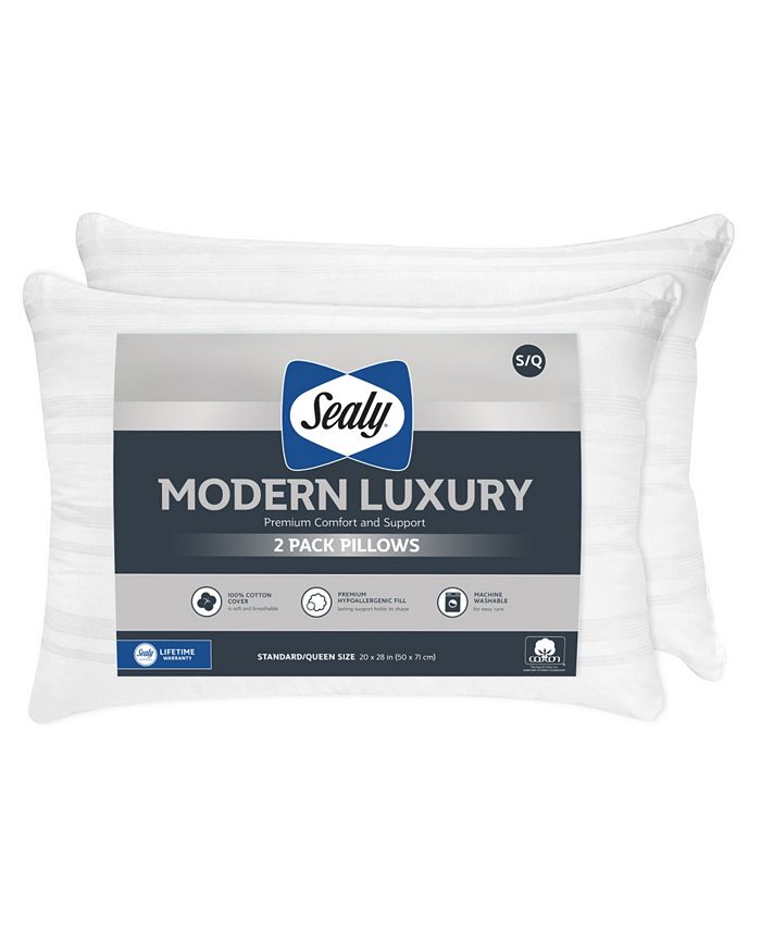 Sealy Modern Luxury Set of Two Standard/Queen Pillows Macy's