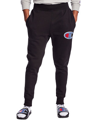 Champion Men's Loose-Fit Chenille Logo Appliqué Jogger Pants - Macy's