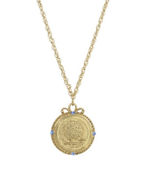 image of 2028 Women-s Gold Tone September Flower of the Month Aster Necklace