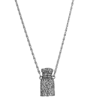 image of 2028 Women-s Antiqued Silver Tone Bottle Pendant Necklace