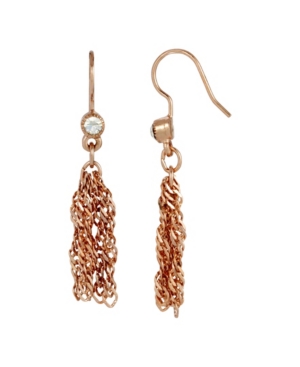 image of 2028 Women-s Rose Gold Tone Tassel Earring