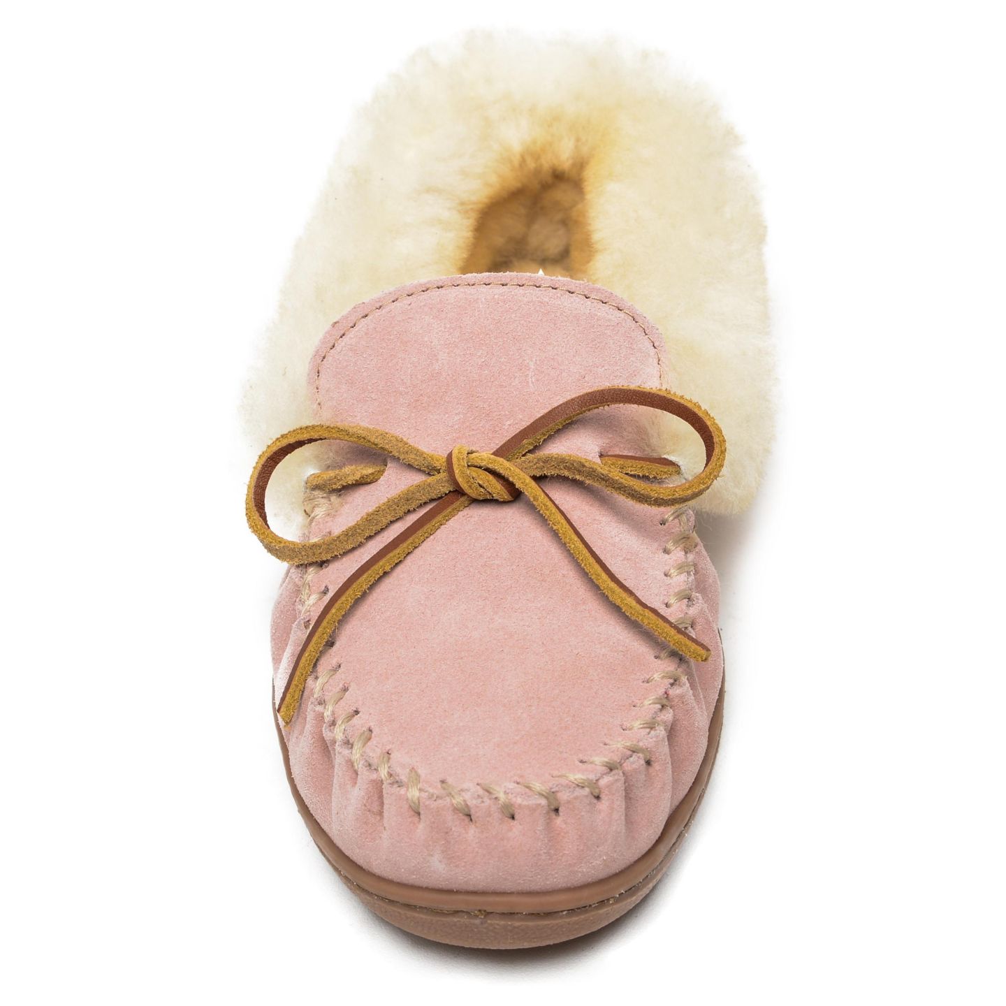 Женские тапочки Minnetonka Alpine Sheepskin Slippers, цвет: Розовый пудровый — фото 3