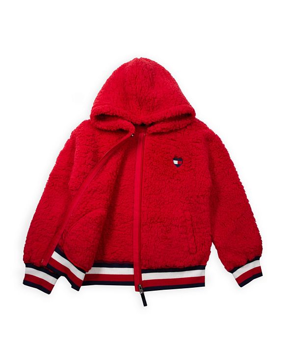 tommy hilfiger fuzzy zipper hoodie
