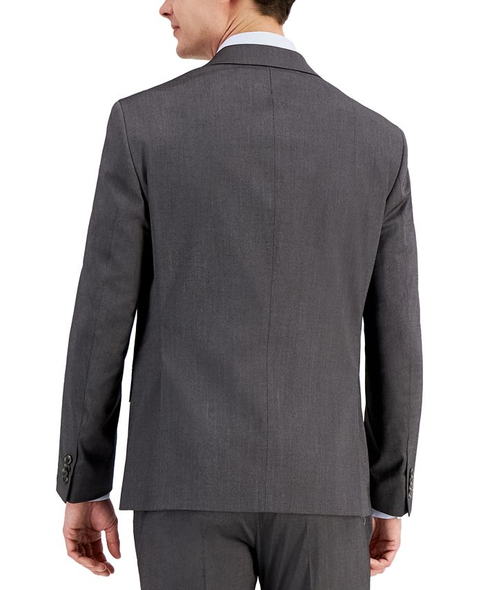 Kenneth Cole Reaction Men's Techni-Cole Light Gray Suit Separate Slim ...