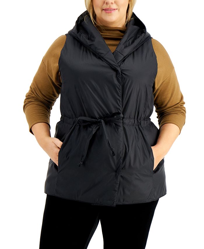 Eileen Fisher Plus Size Hooded Vest Macy s