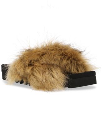 steve madden fur sandals