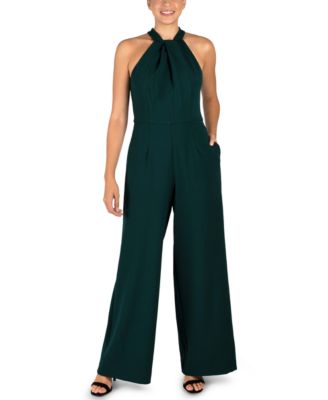 green evening jumpsuit