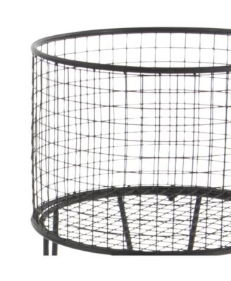 by Cosmopolitan Black Industrial Metal Storage Cart, 25 x 17