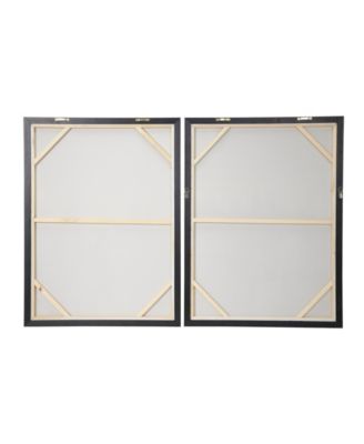 CosmoLiving Multimedia and Abstract Art Paintings with Glitter, Set of 2