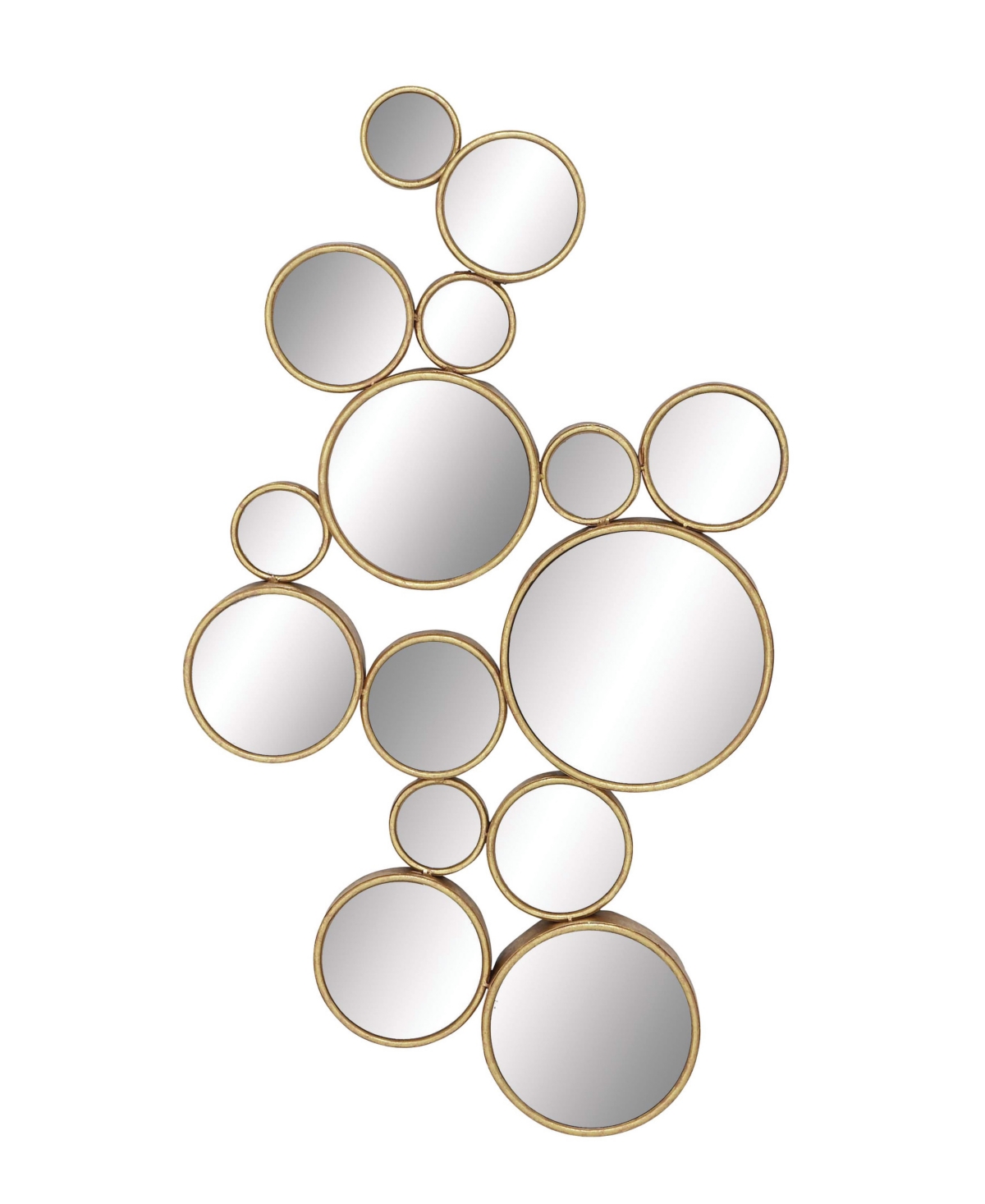by Cosmopolitan Gold Contemporary Metal Wall Mirror, 40 x 22 - Gold-Tone