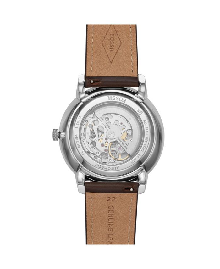 Fossil Men's Neutra Brown Leather Strap Watch 44mm Macy's