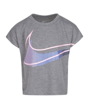 image of Nike Toddler Girls Swoosh Logo Graphic Boxy Fit T-shirt