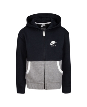 image of Nike Little Girls Air French Terry Full-Zip Hoodie