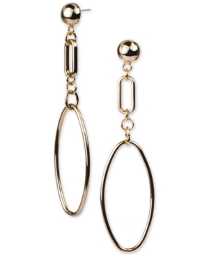 image of Rachel Rachel Roy Gold-Tone Oval Link Drop Earrings