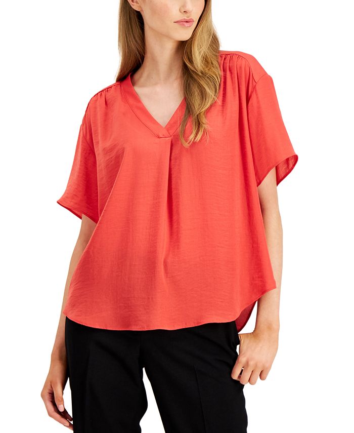 Alfani Petite V Neck Top Created for Macy s Macy s