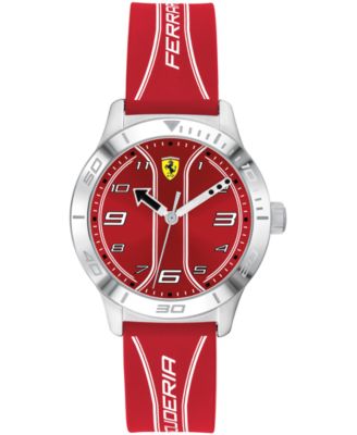 Ferrari - Kid's Academy Red Silicone Strap Watch 34mm