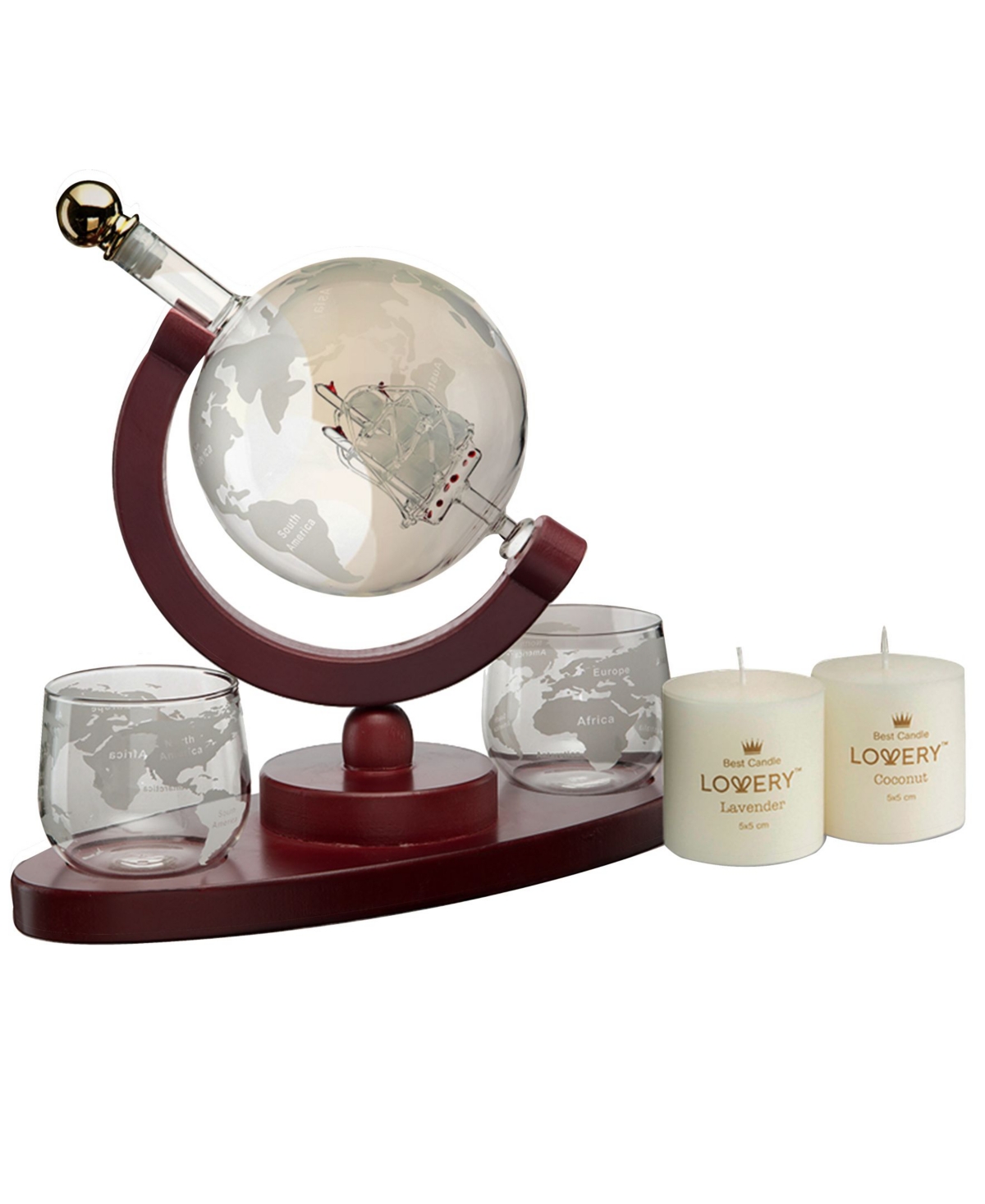 Whiskey-Wine Globe 16 Piece Gift Set