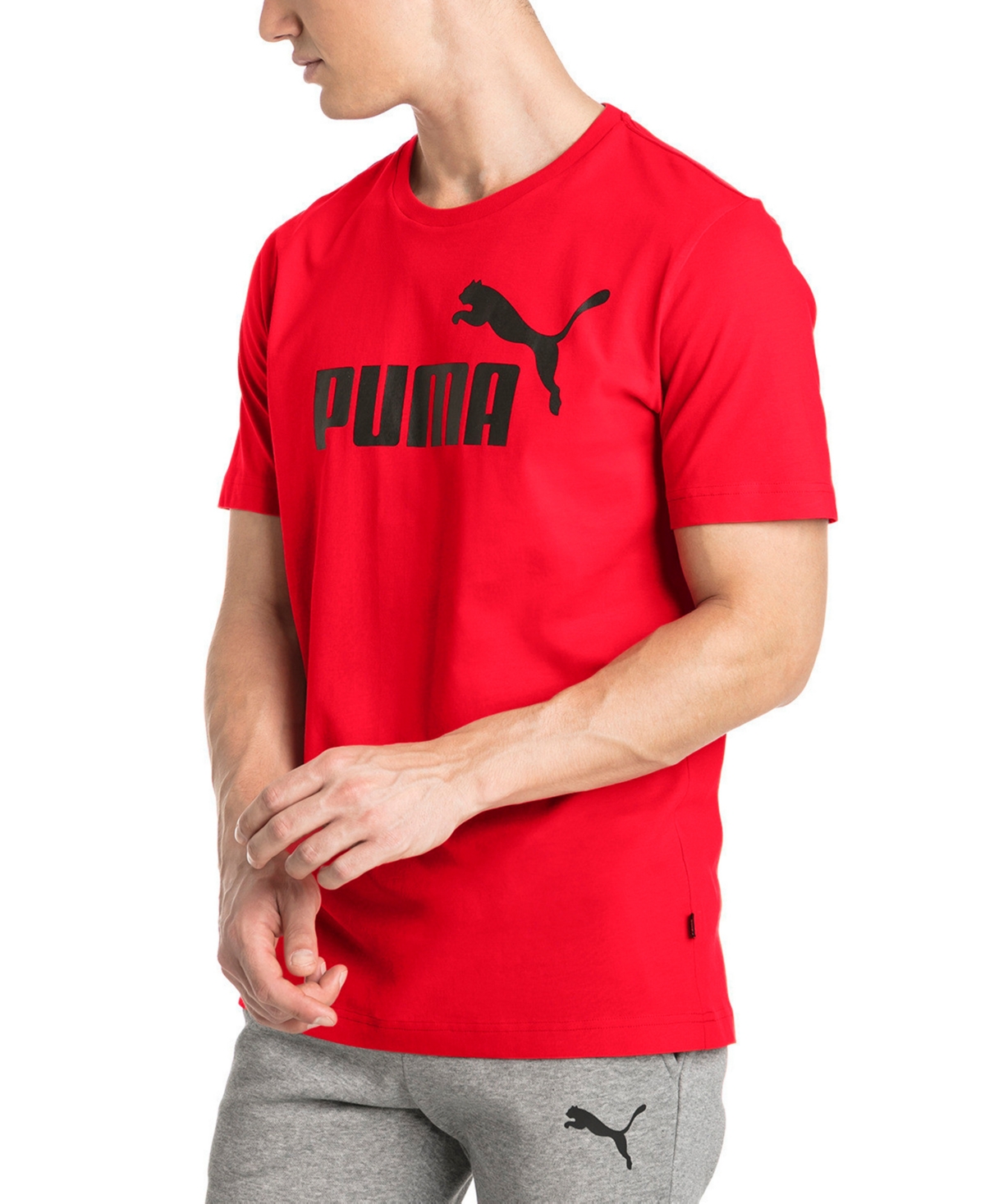 Shop Puma Men's Essential Logo T-shirt In Sparkling Green