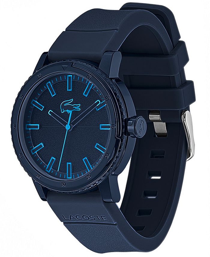 Lacoste Men's TR90 Navy Silicone Strap Watch 44mm Macy's