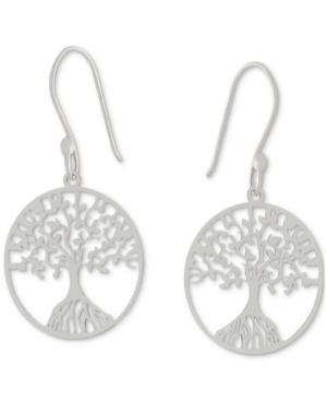 image of Giani Bernini Family Tree Drop Earrings in Sterling Silver, Created for Macy-s
