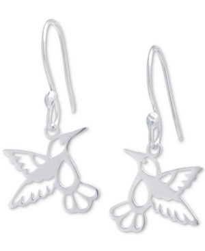 image of Giani Bernini Hummingbird Drop Earrings in Sterling Silver, Created for Macy-s