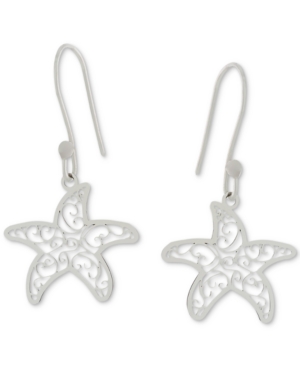 image of Giani Bernini Filigree Starfish Drop Earrings in Sterling Silver, Created for Macy-s