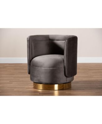 Saffi Glam and Luxe Swivel Accent Chair