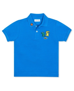 image of Toddler Boys Short Sleeve Organic Cotton Petit Pique Polo Shirt