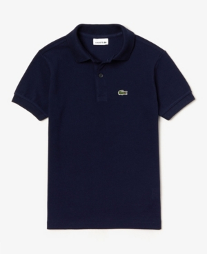Lacoste Little Boys Classic Polo Shirt In Navy Blue