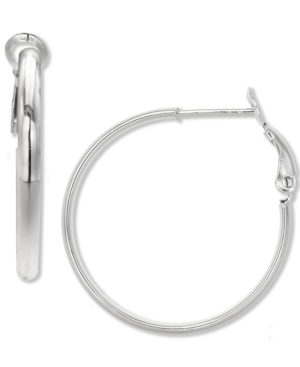 image of Giani Bernini Small Polished Hoop Earrings in Sterling Silver, 0.79