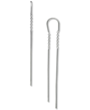 image of Giani Bernini Bar & Chain Threader Earrings in Sterling Silver, Created for Macy-s