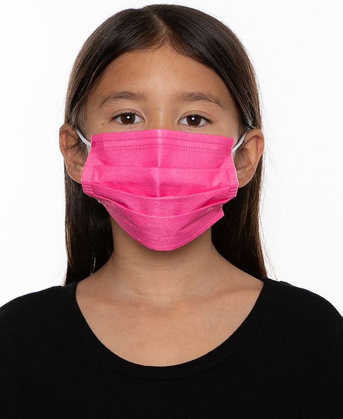Medipop 5Pk. ChildSize Disposable Solid Neon Face Masks Macy's