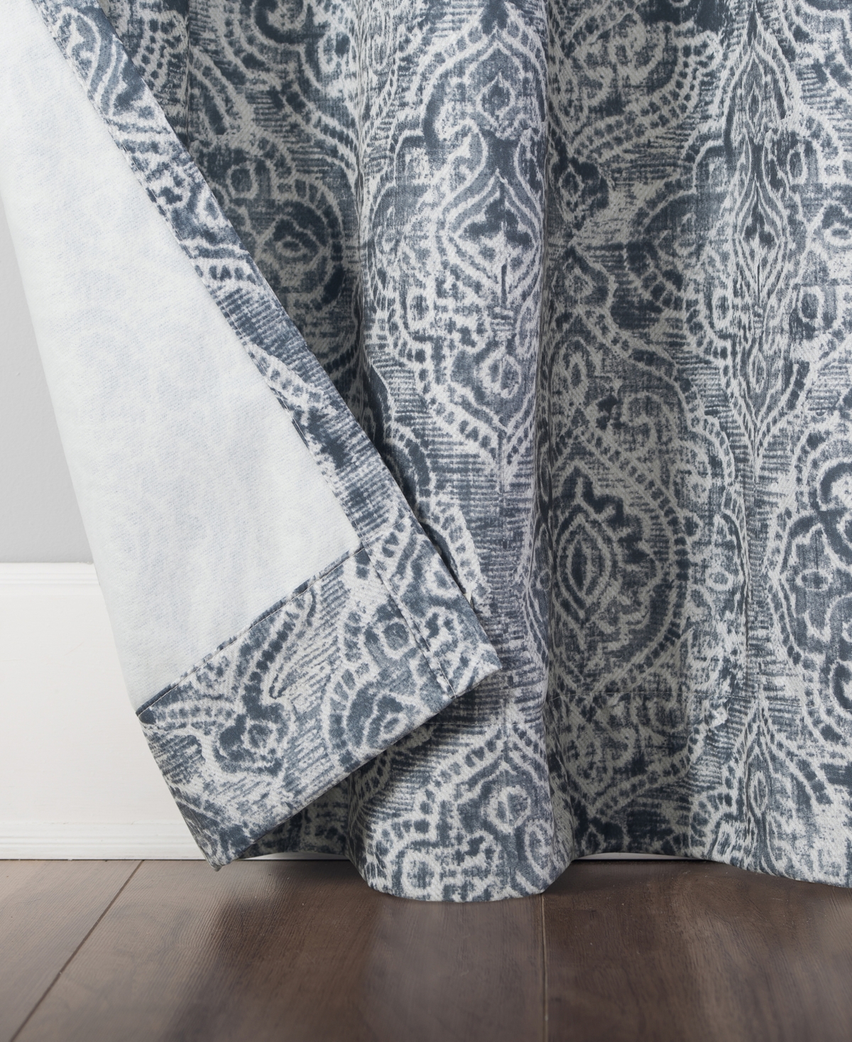 Kenji Medallion Draft Shield Fleece Insulated Room Darkening Grommet Curtain Panel