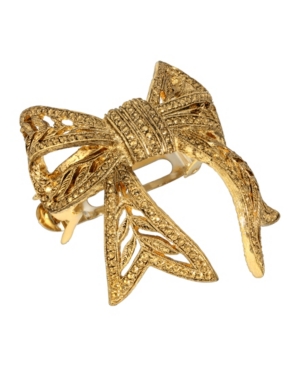 image of Women-s Gold-Tone Bow Ponytail Holder