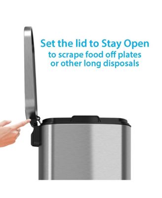 SoftStep Stainless Steel Trash Can with Odor Filter