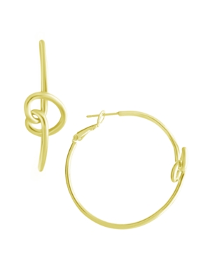 image of Frontal Knot Hoop Earring in Gold Plate