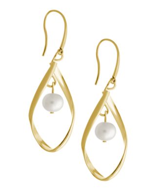 Essentials - Teardrop Earring with Pearl Drop in Fine Silver Plate