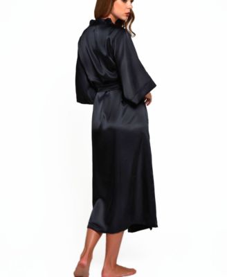 Women's Victoria Satin 3/4 Sleeve Long Robe