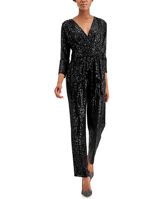 INC International Concepts INC Long-Sleeve Banded Jumpsuit, Created for ...