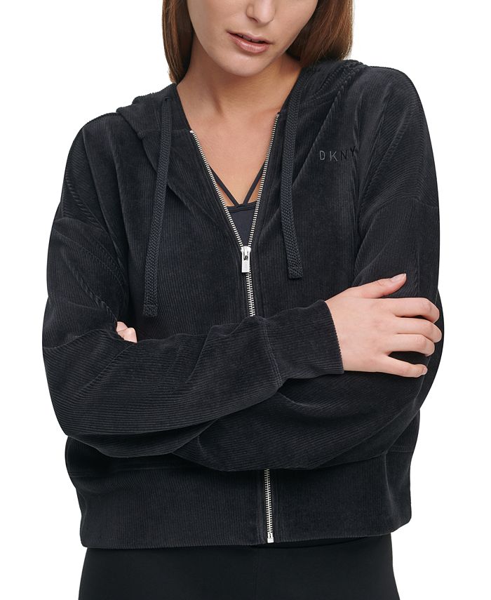 Dkny sport velour on sale hoodie