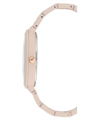 Nine West - Pink Rubberized Bracelet Watch, 40.5mm