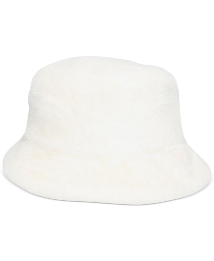 Steve Madden Faux-Fur Bucket Hat - Macy's