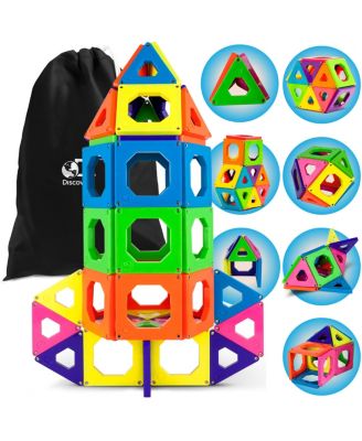 Discovery Kids Toy Magnetic Tiles 50 Piece