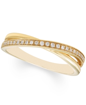 image of Diamond Crossover Ring (1/10 ct. t.w.) in 10k Gold