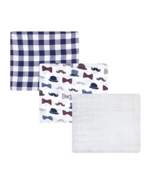 Baby Boys 3 Piece Cotton Muslin Swaddle Blankets