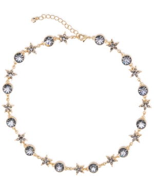 image of Rachel Rachel Roy Gold-Tone Crystal Star Celestial Collar Necklace, 16
